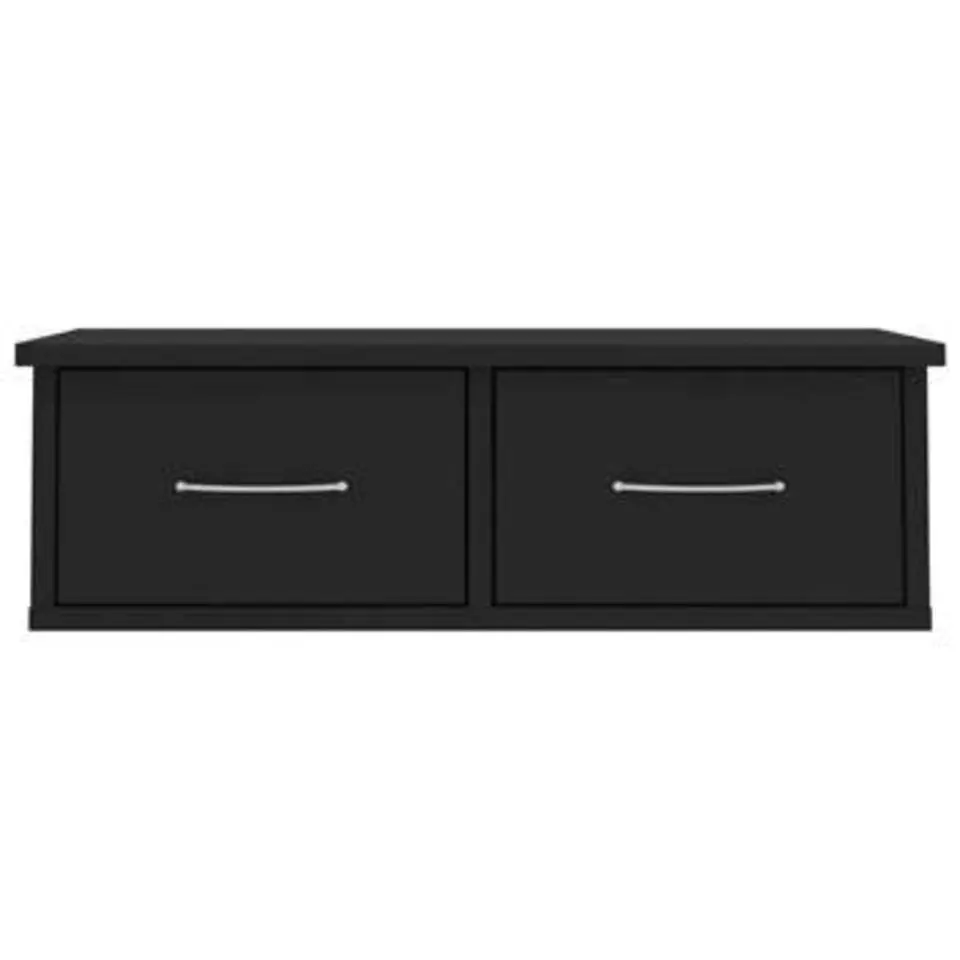 vidaXL - Ladeschap - Zwart - Bewerkt hout