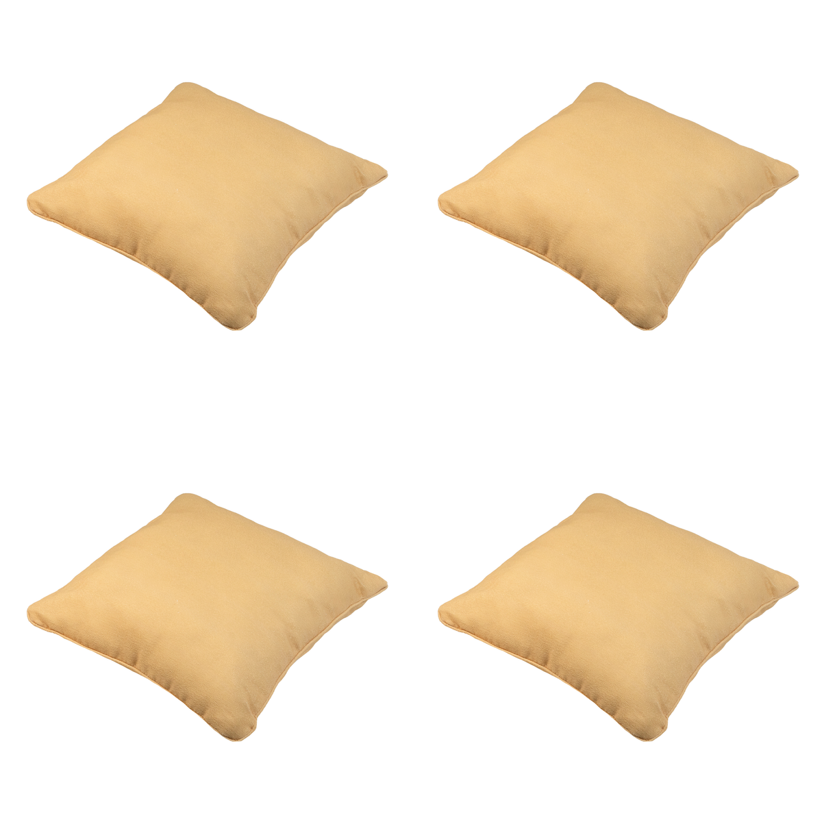 Madison sierkussen Napels - geel - 50x50x10cm - set van 4