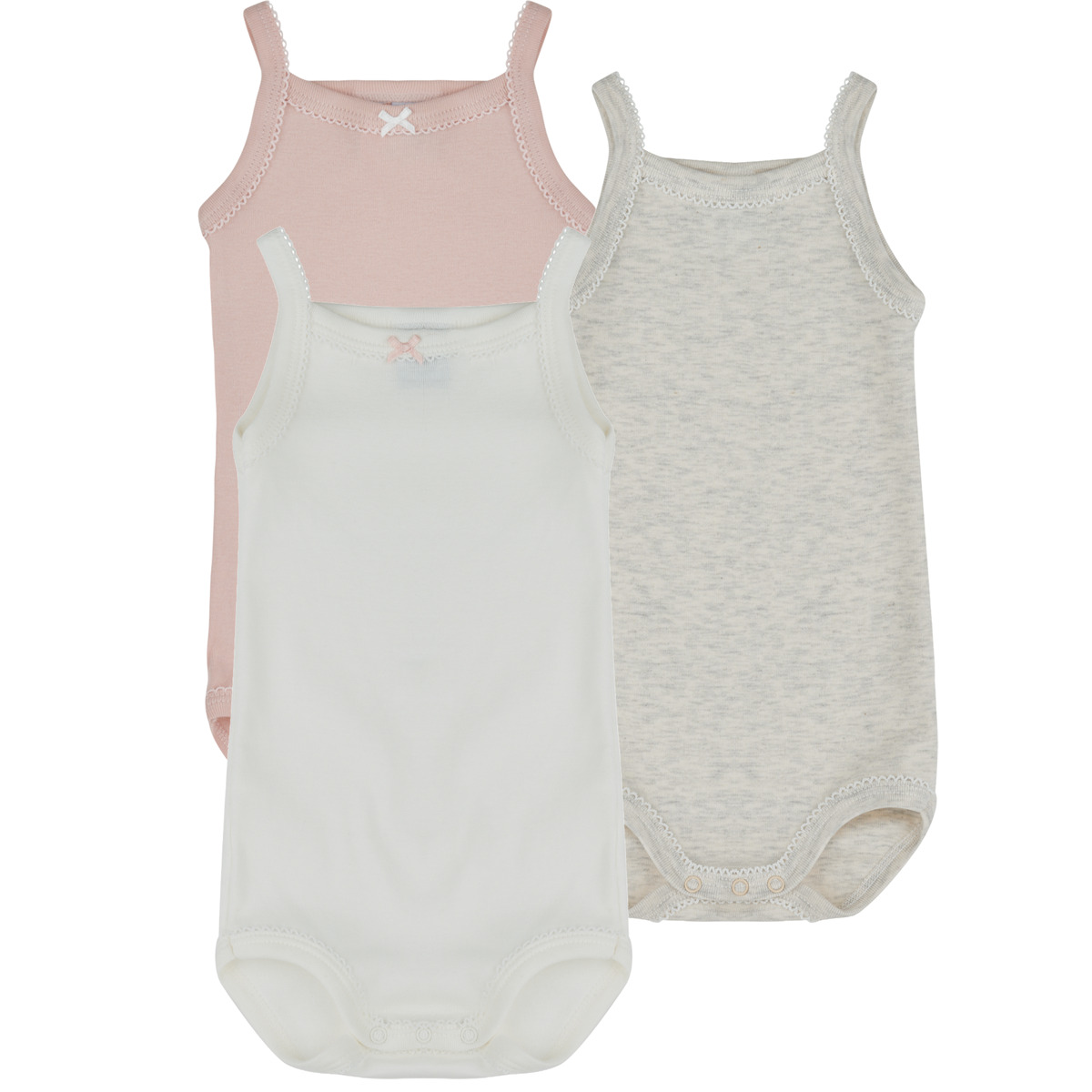 Petit Bateau - 3 BODIES A BRETELLES - Multicolour