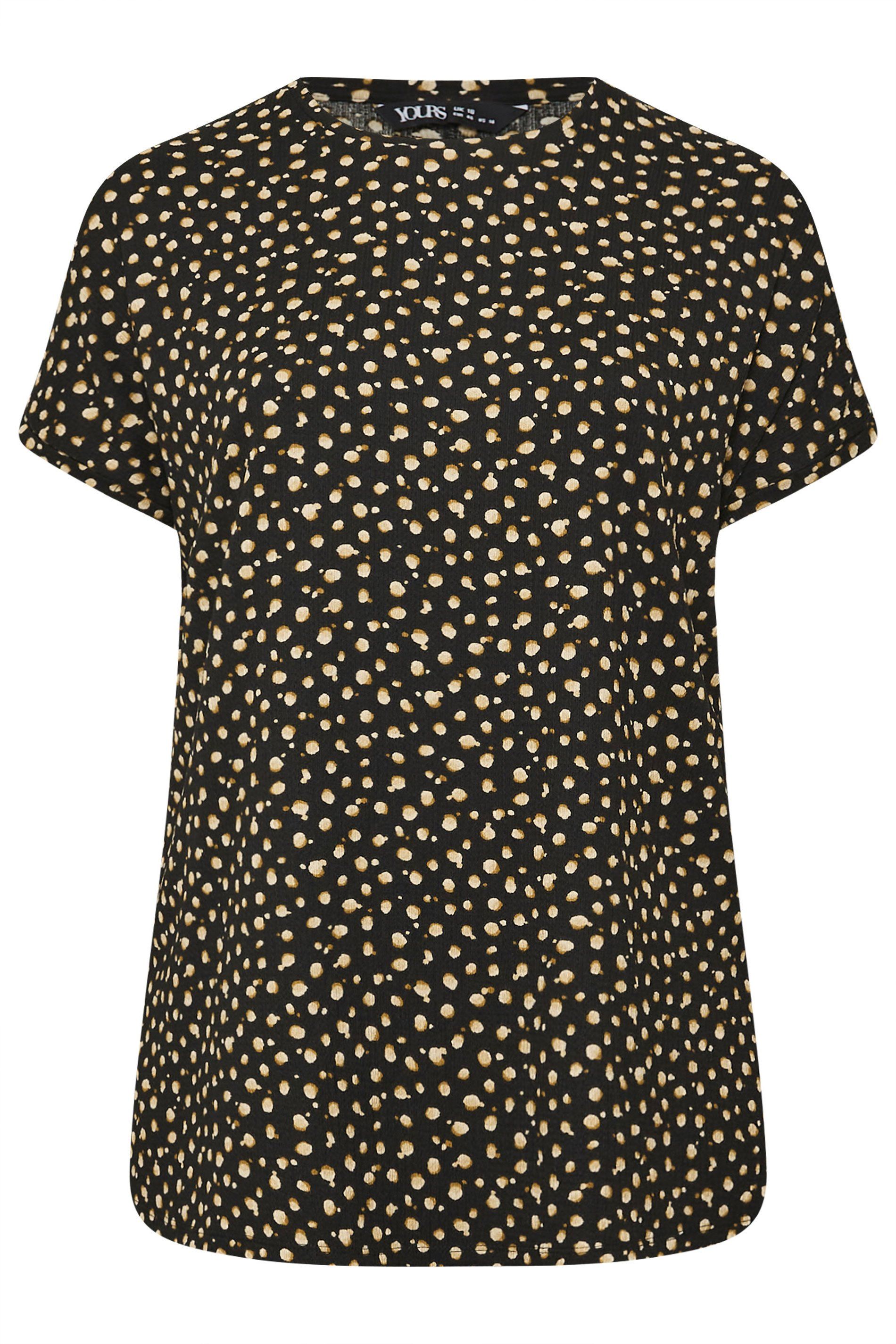 Yours Spot Print Short Sleeve Top