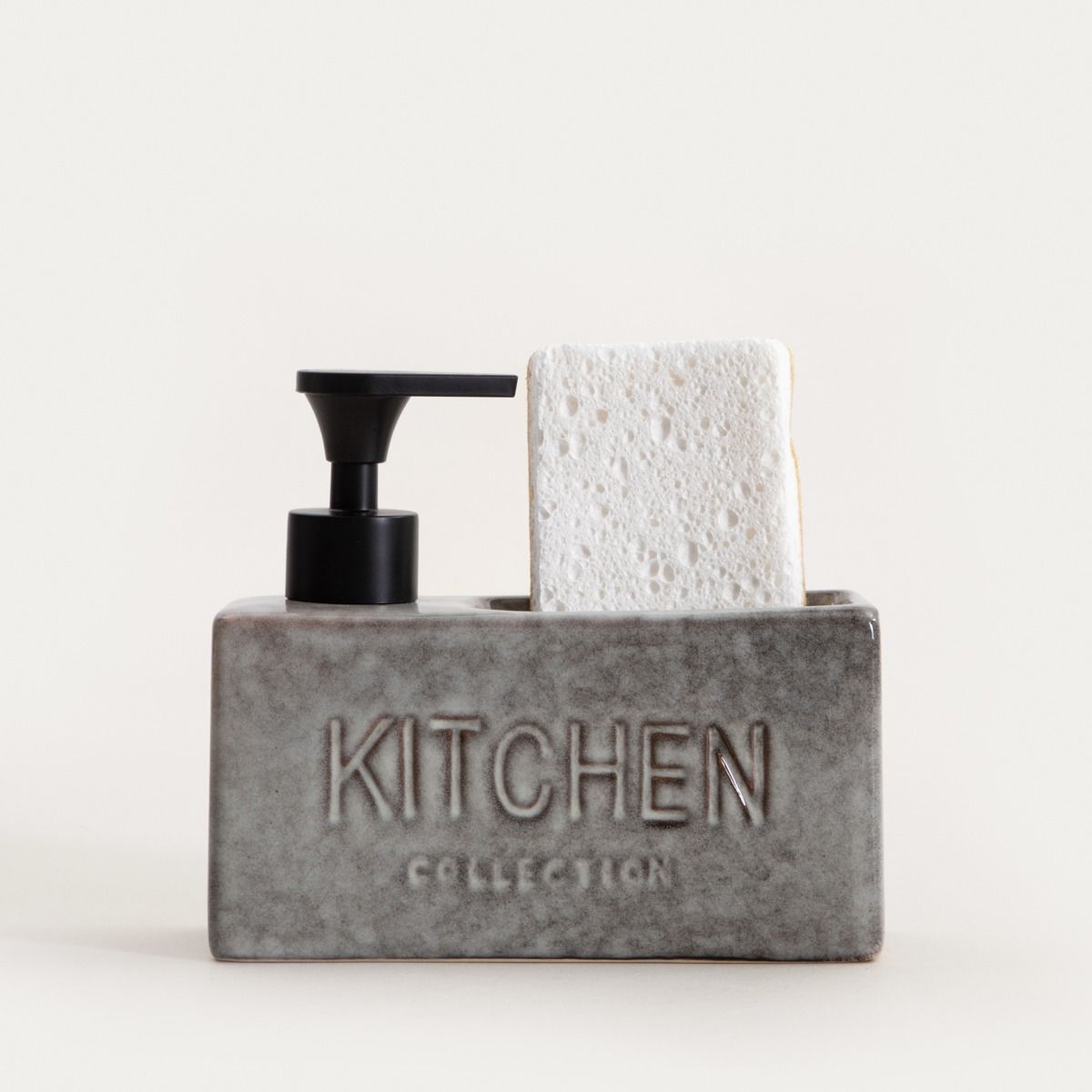 Dozownik LUTRA kwadratowy szary 16x14,5 cm