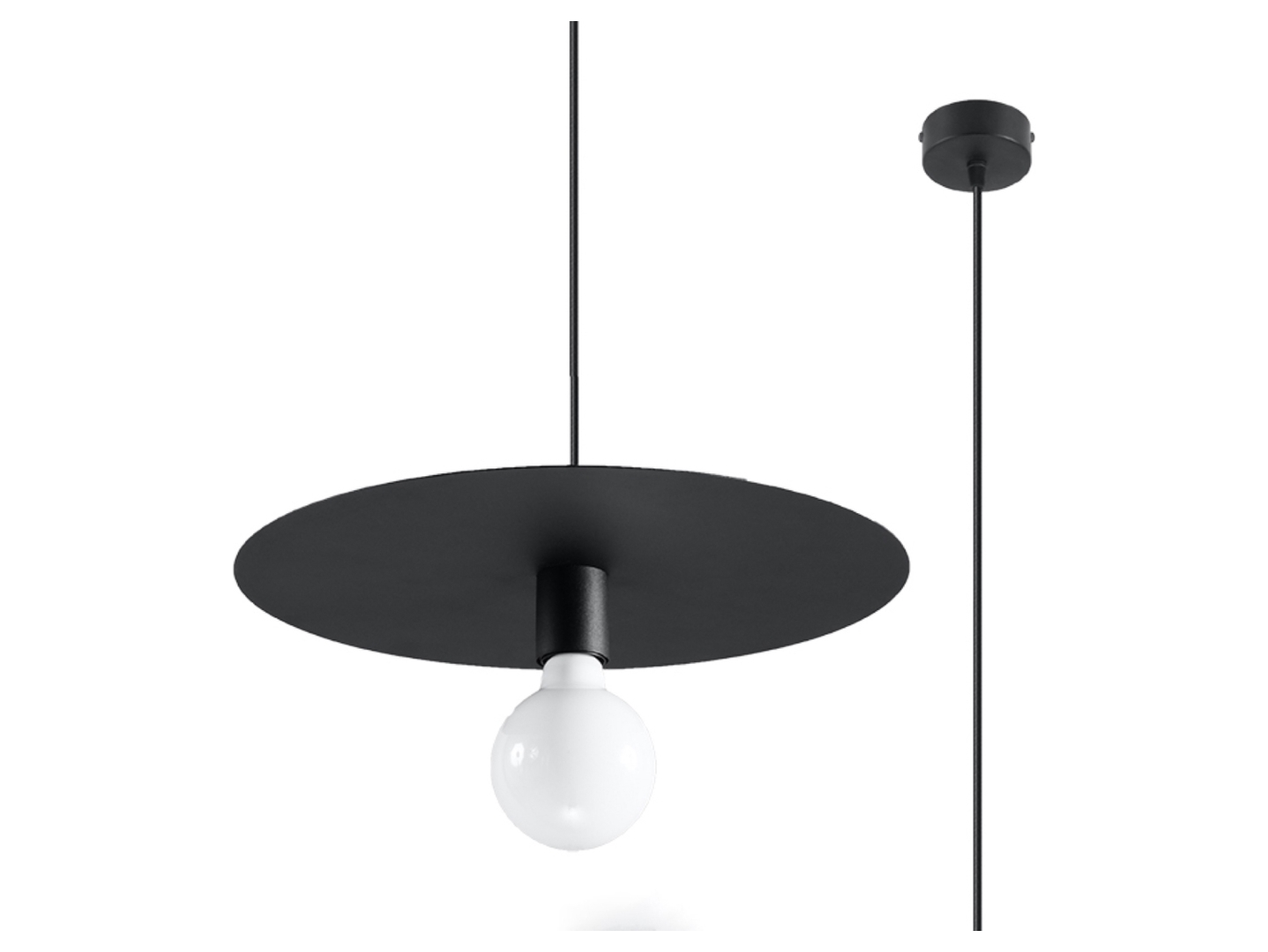 Lampa wisząca Flavio stalowa czarna
