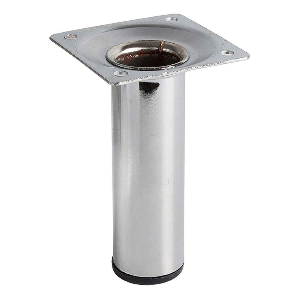 MØBELBEN REI STÅL Ø30X100MM BLANK KROM