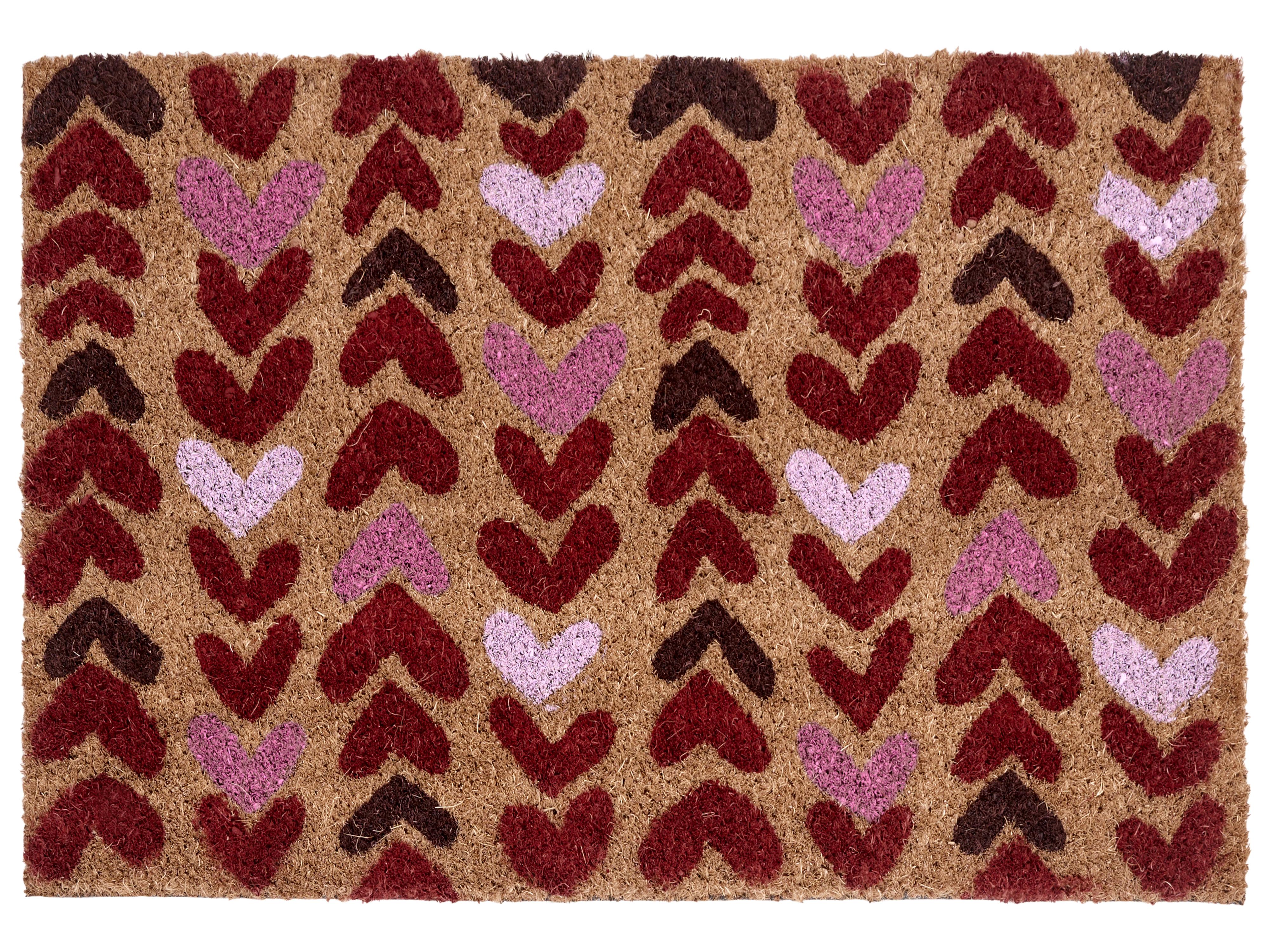 Doormat TIMOLAN Natural 40 x 60 cm Heart Coir