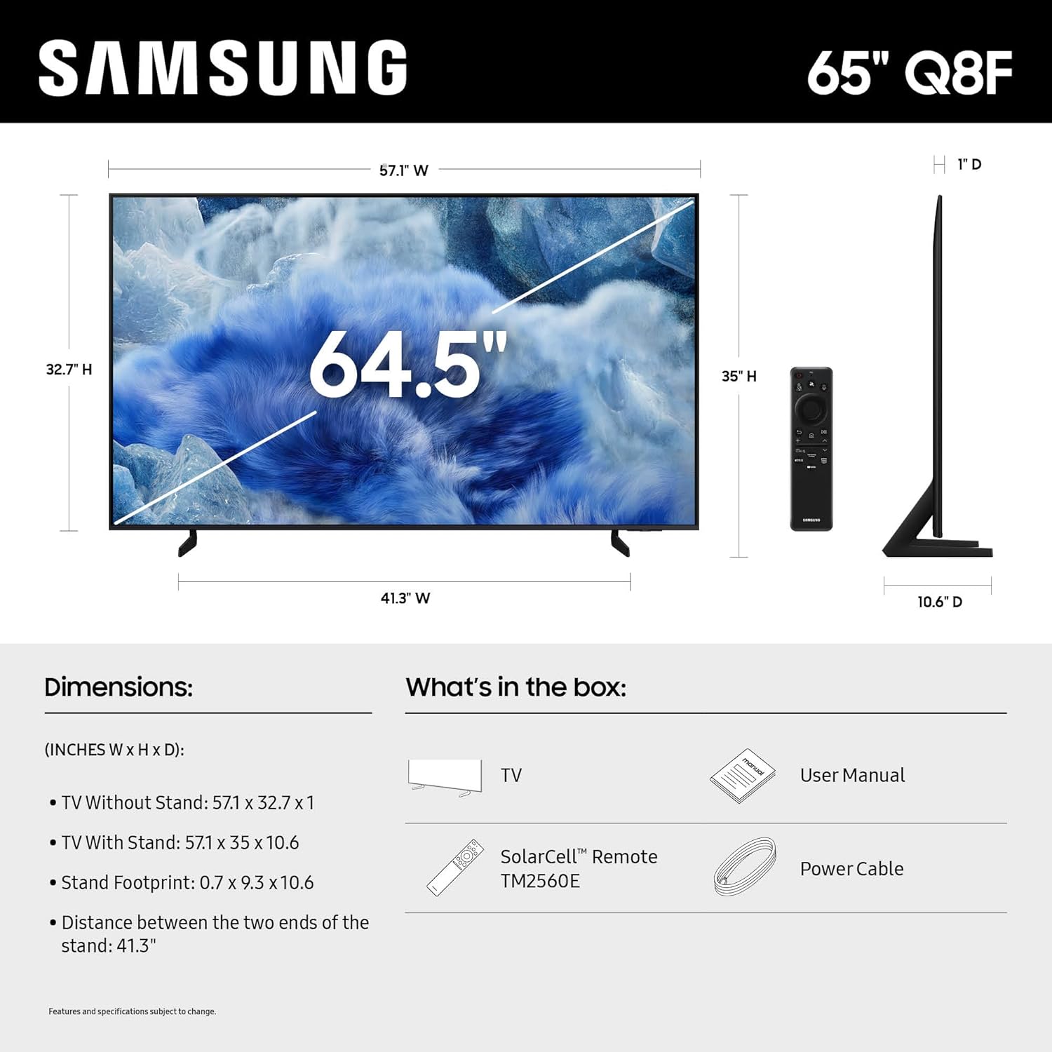 Samsung 65-Inch Class QLED Q8F 4K UHD Smart TV (2025 Model) Q4 AI Processor  100% Color Volume with Quantum Dot  AirSlim Design  Endless Free Content  Samsung Vision AI  Alexa Built-in
