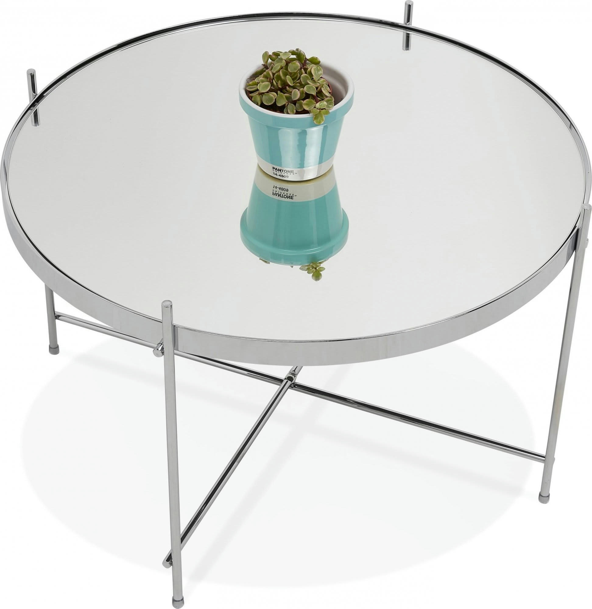 ESPEJO - Table basse Verre Argent