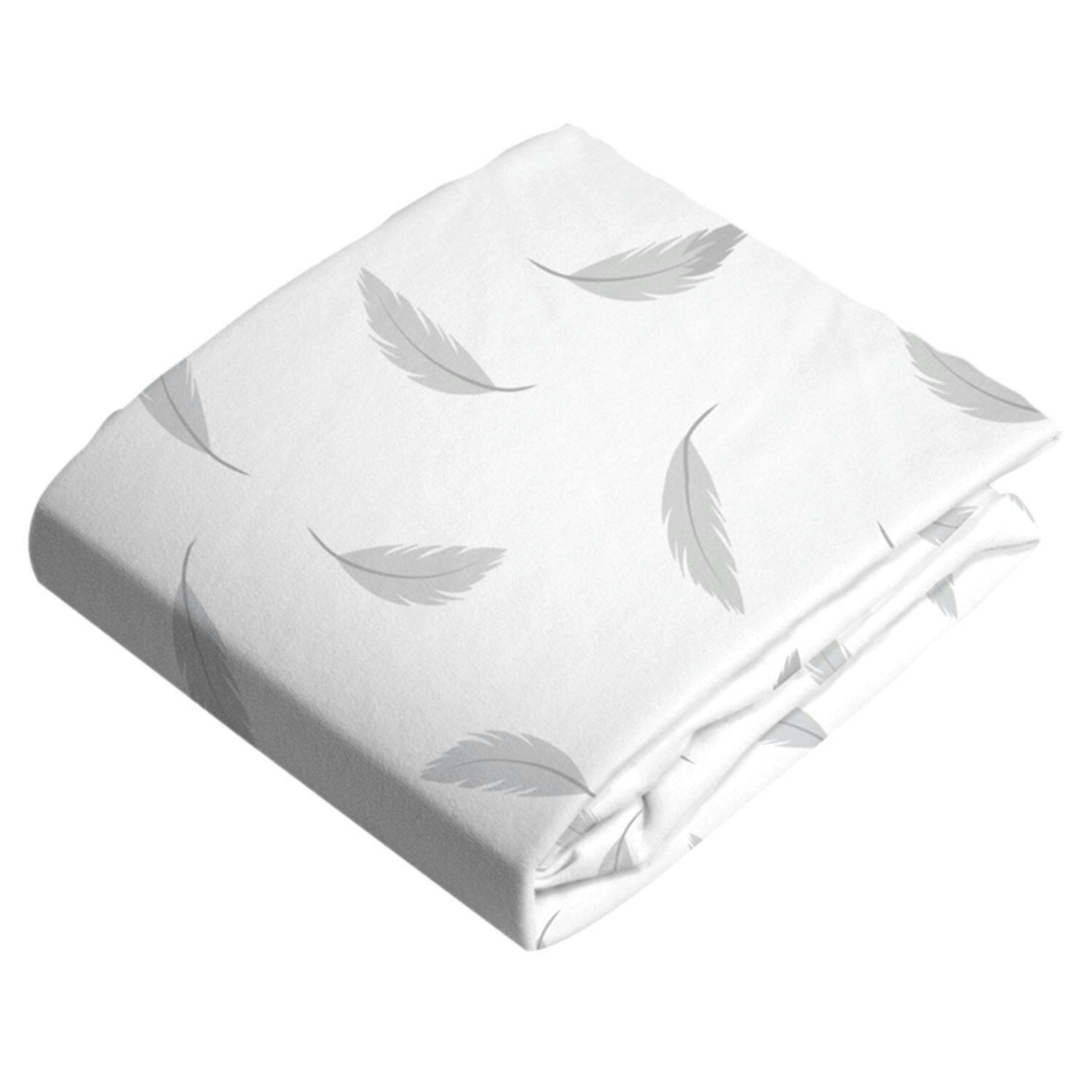 Kushies Fitted Percale Crib Sheet, Feathers