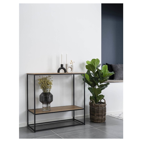 KONSOLA Vita OKLEINA DĄB loftowa DODATKOWA PÓŁKA metal