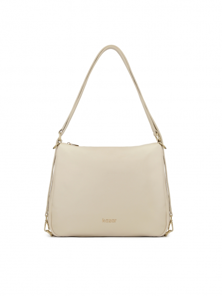 Cream zippered mailbag