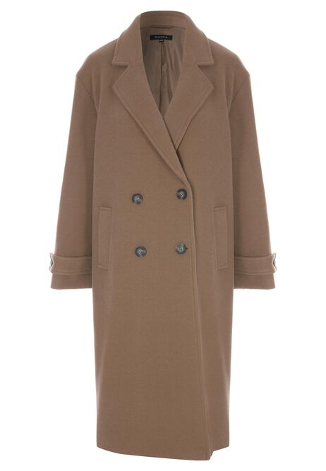 Womens Camel Dad Coat