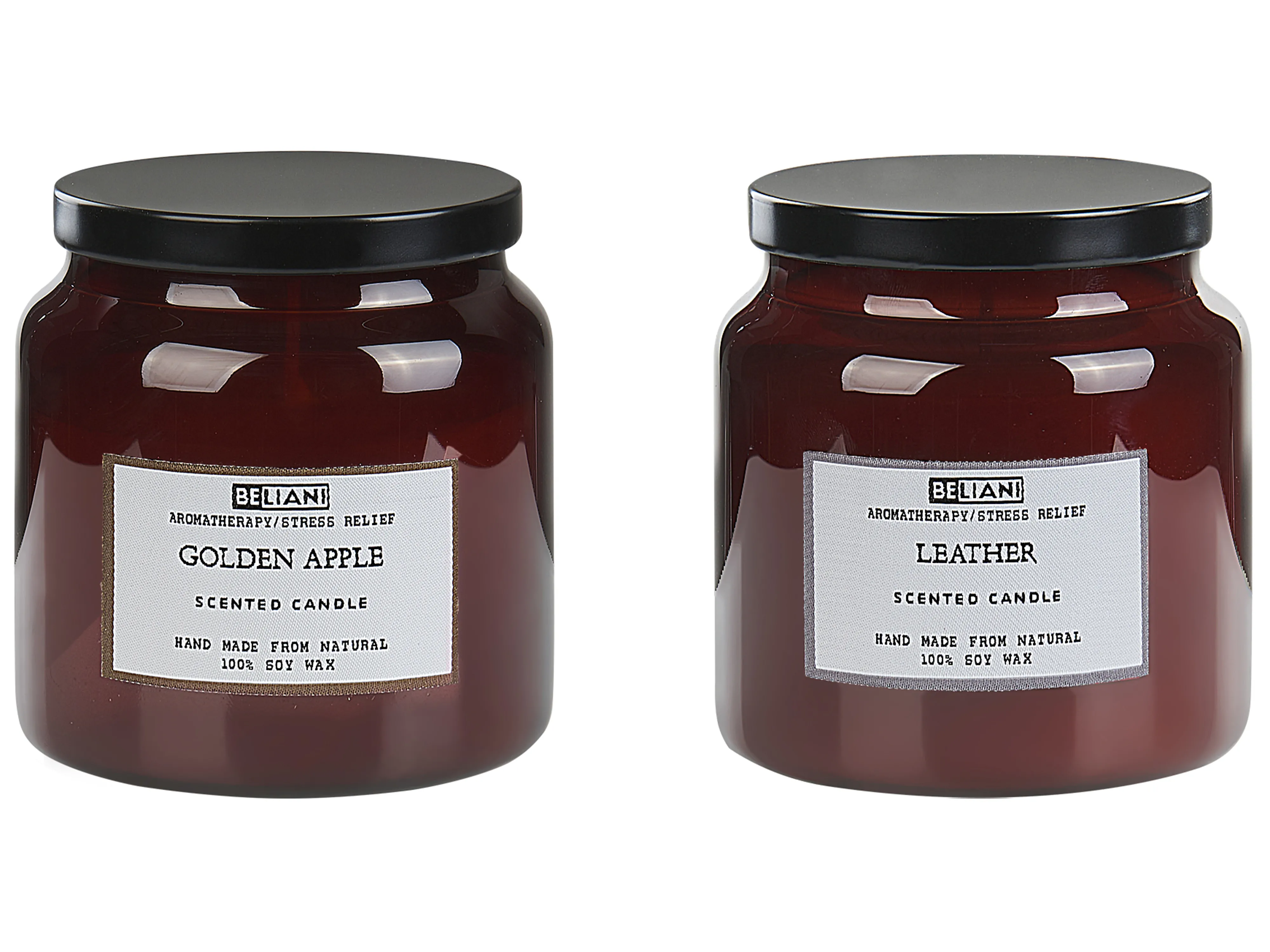 Set of 2 Scented Candles ABSOLUTE ALCHEMY Soy Wax Fruity Notes Fresh Notes