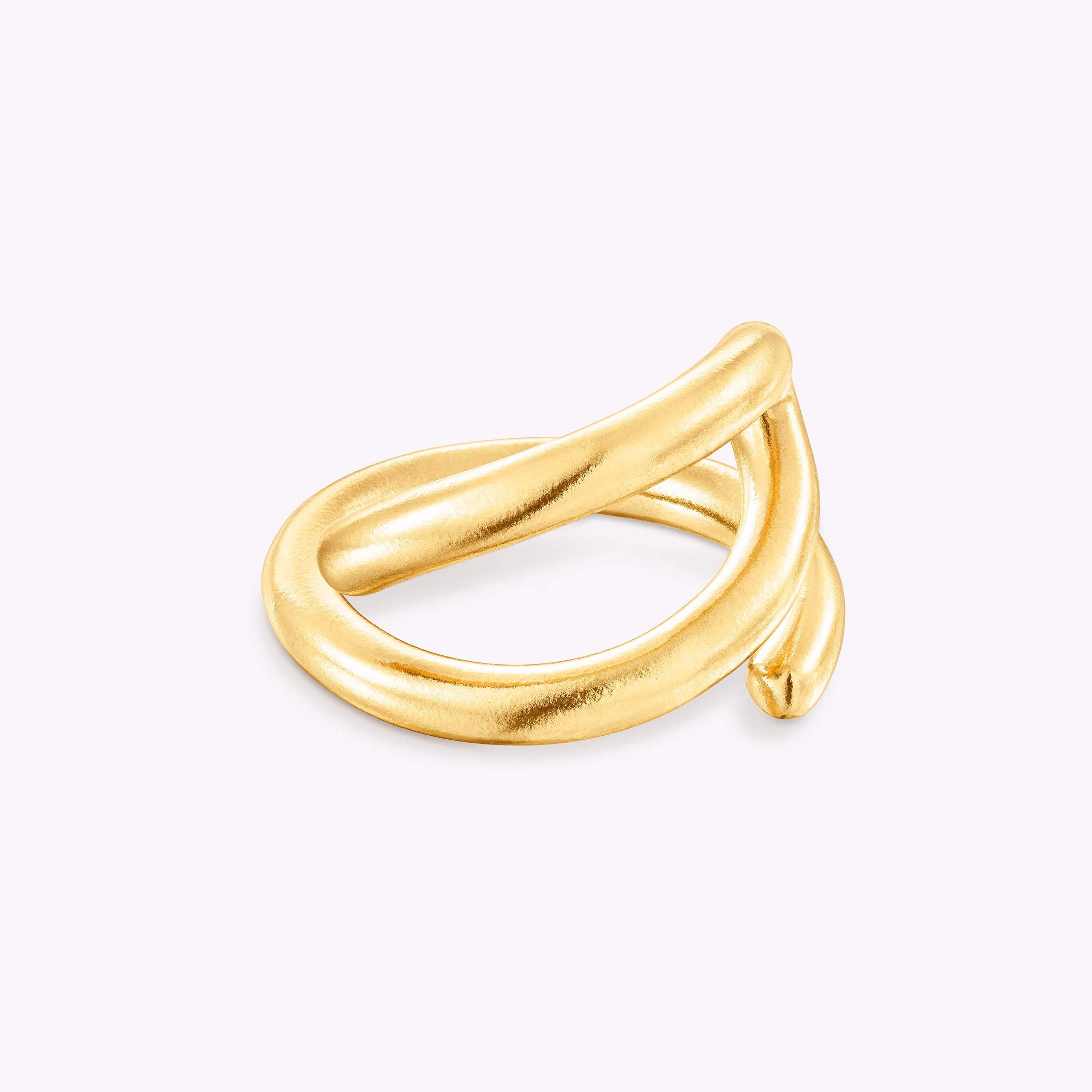 Anillo abierto de plata vermeil Bent