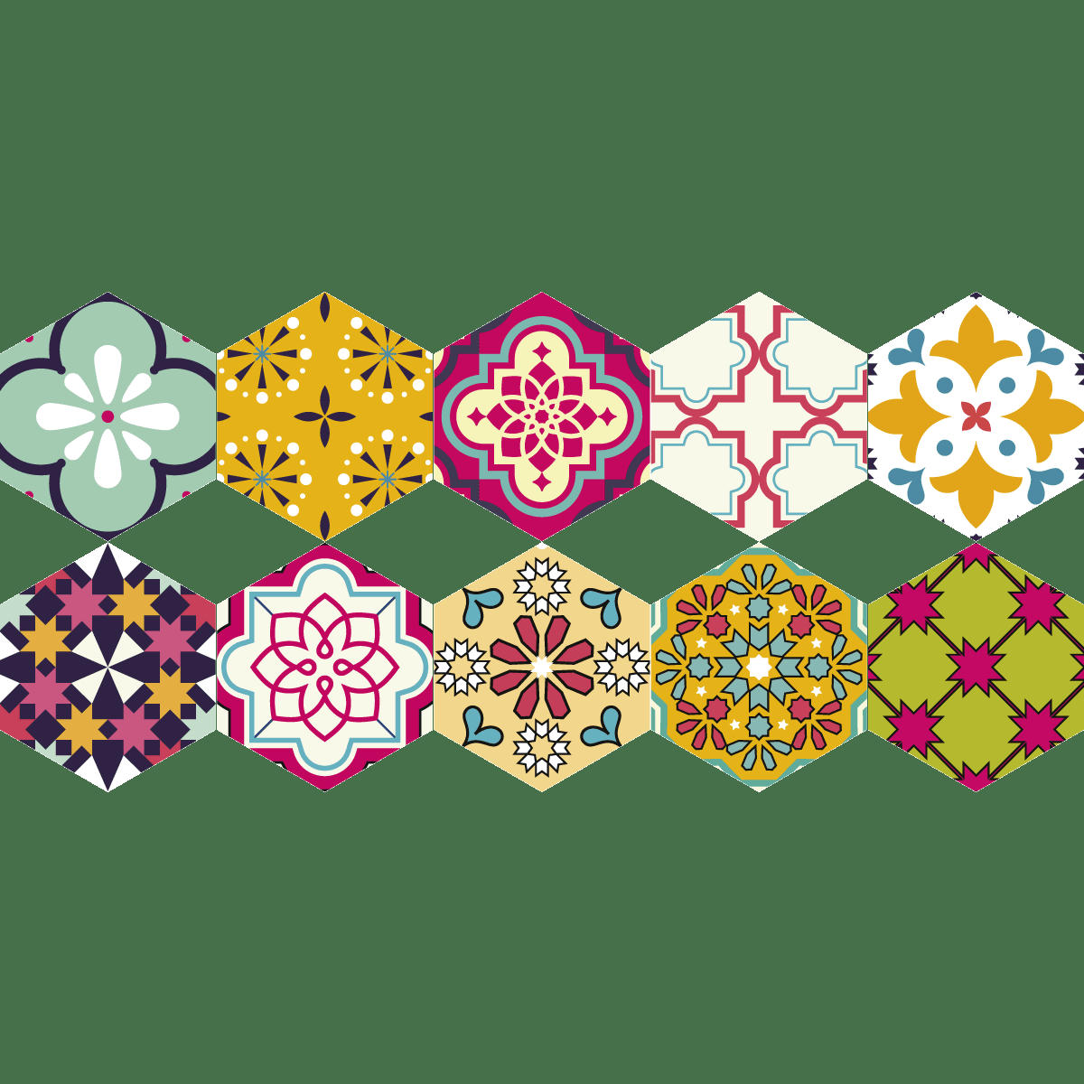 - Stickers sol tomettes adamaris 60x135cm