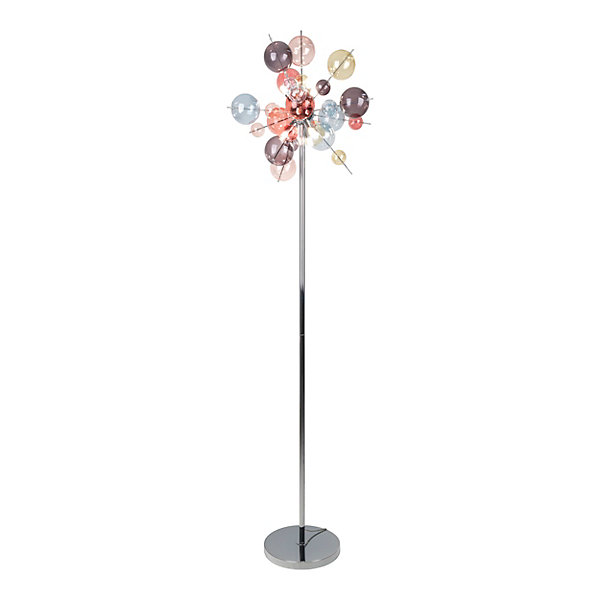 Lampadaire EXPLOSION 169 cm style moderne metal verre multicolore hauteur 169 cm D: 51 cm douille G9 interrupteur
