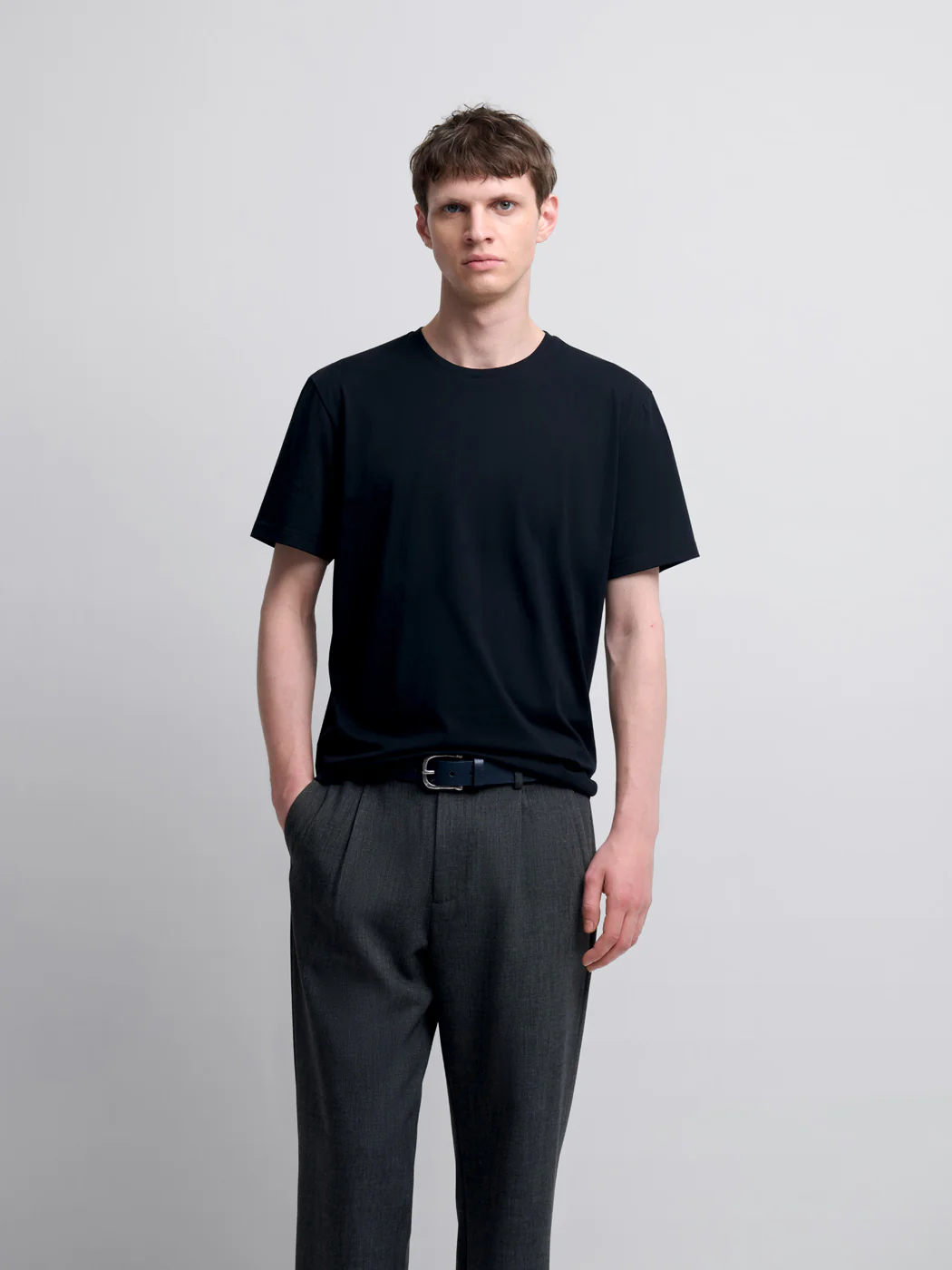 T-shirt col rond en coton Supima®