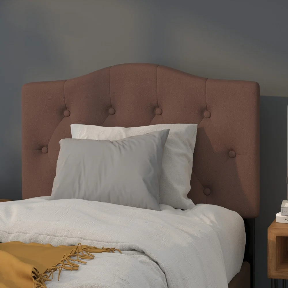 Arched Button Tufted Upholstered Headboard