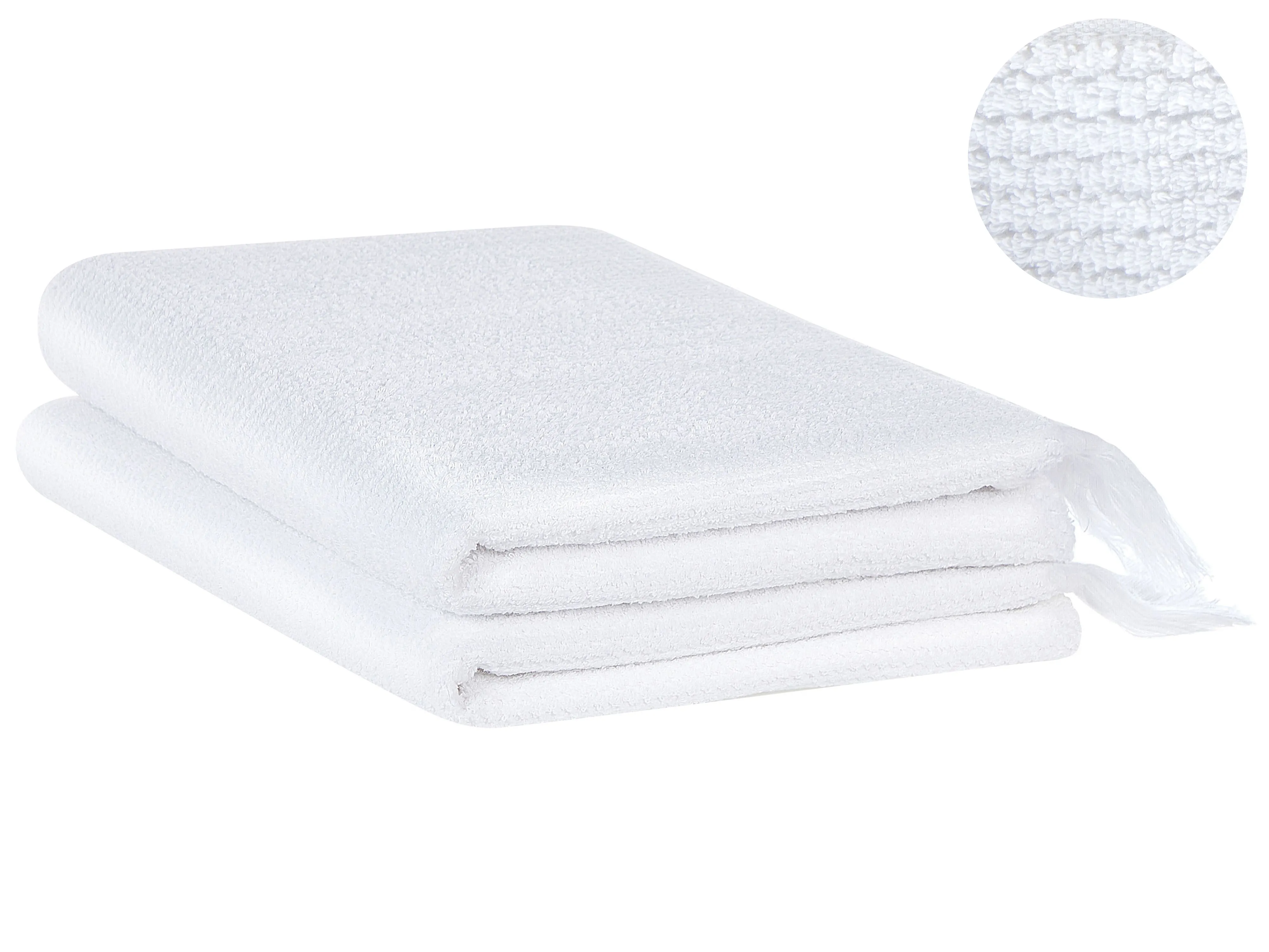 Set of 2 Towels ATIU Terry Cotton White