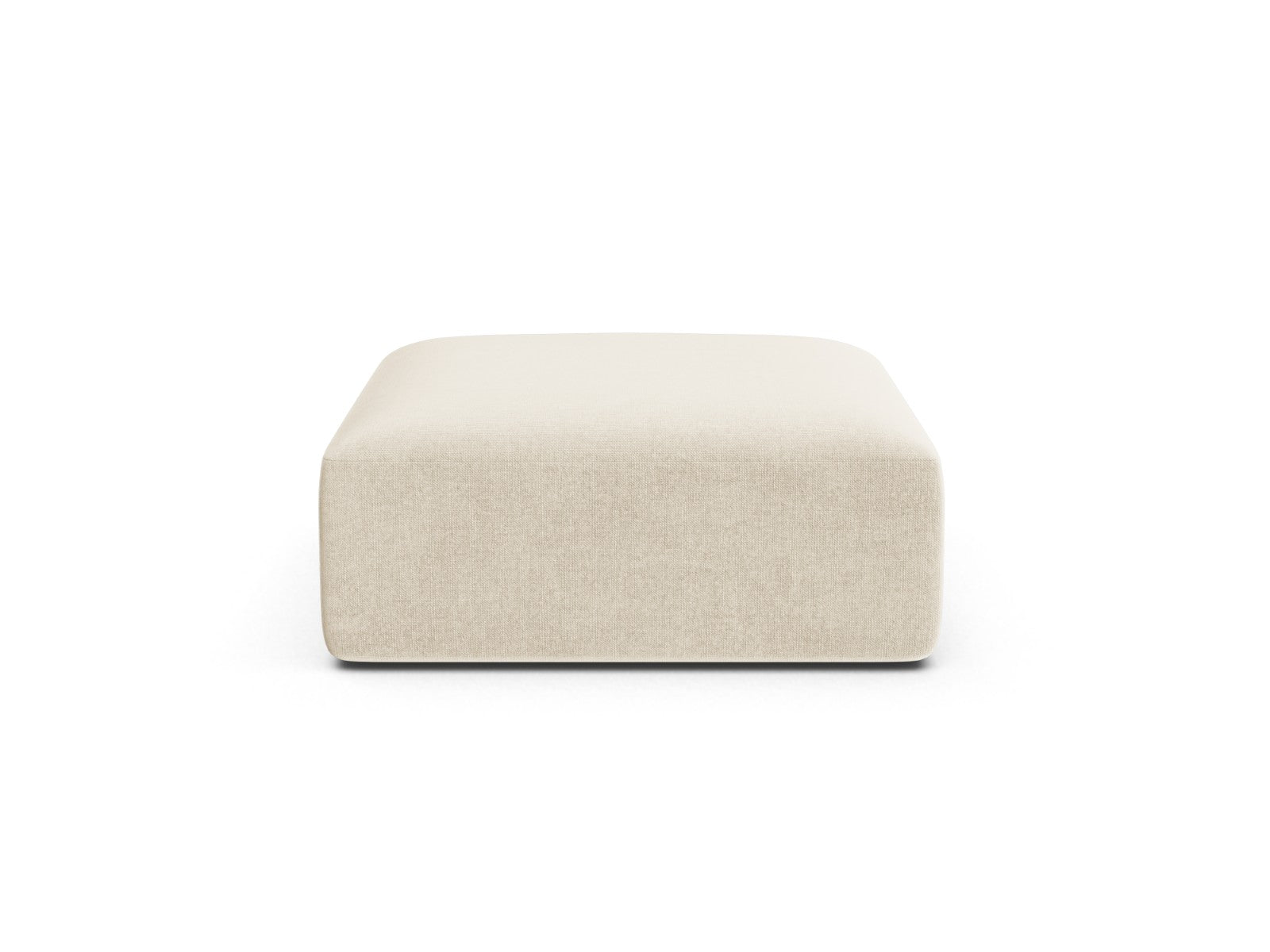 Cosmopolitan Design Poef Campi flueel lichtbeige - 90x90x40cm