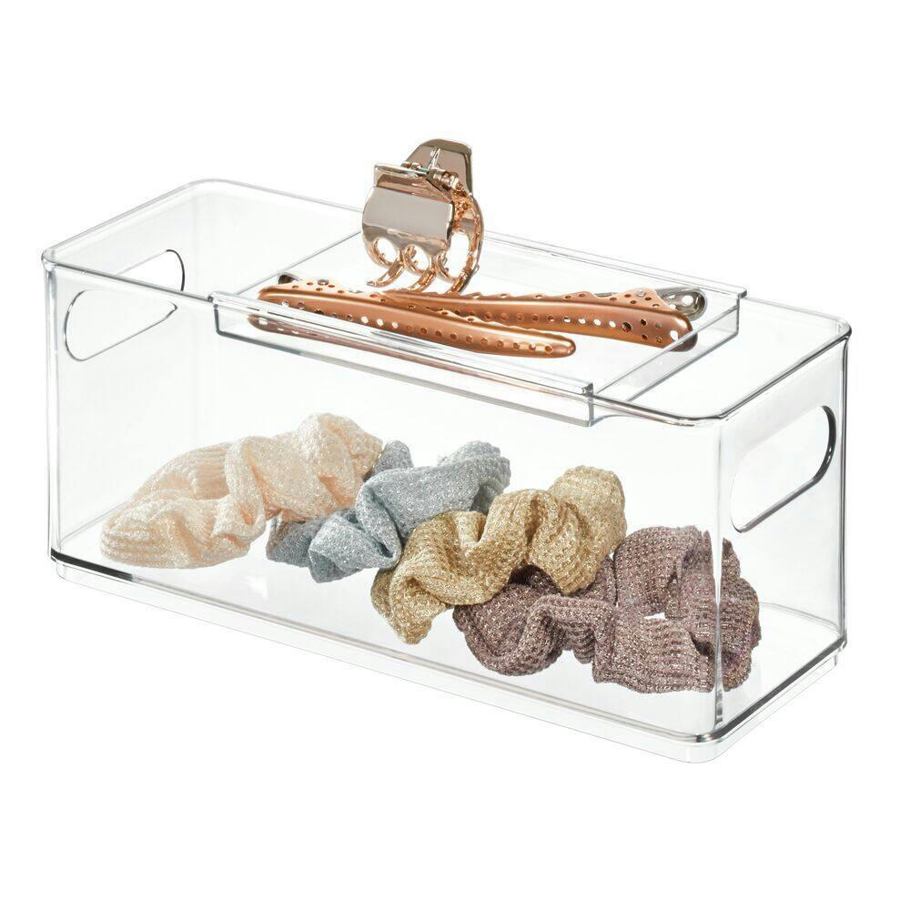 iDesign The Home Edit Bathroom/Vanity Hair Accessory Bin with Sliding Tray