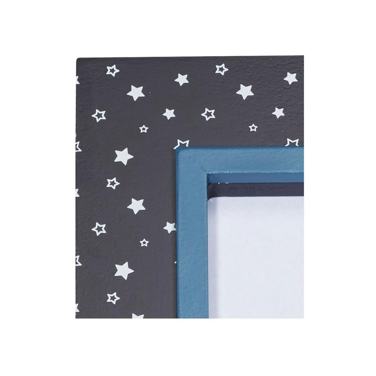 LAZARE - Cadre Photo Rectangle en MDF Bleu
