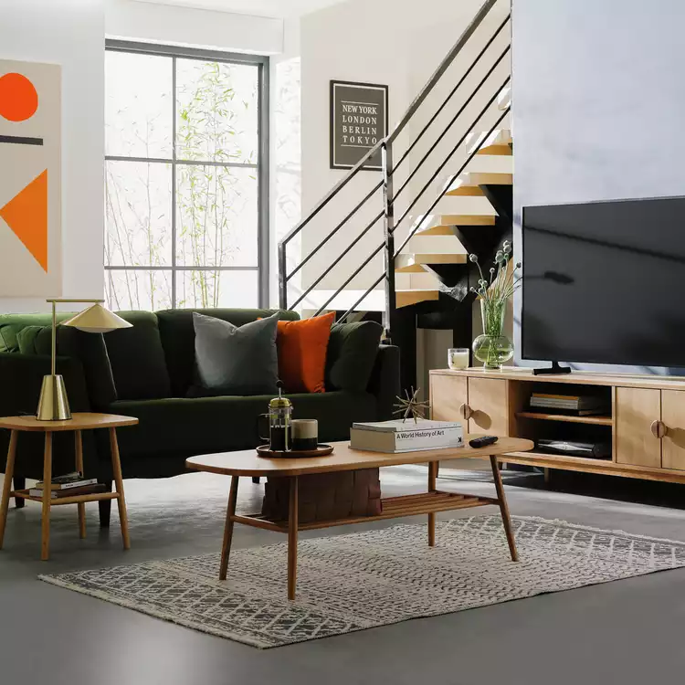 Habitat Cornelia 4 Door TV Unit - Natural