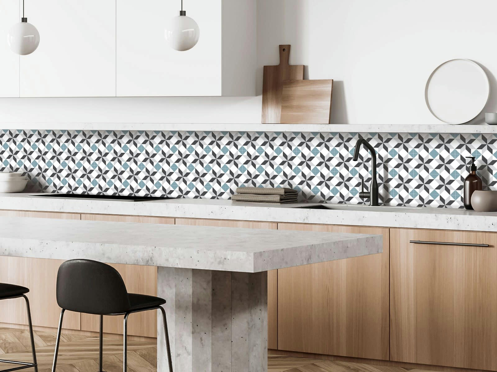 - Crédence adhésive Valmy bleu 40cmx2m