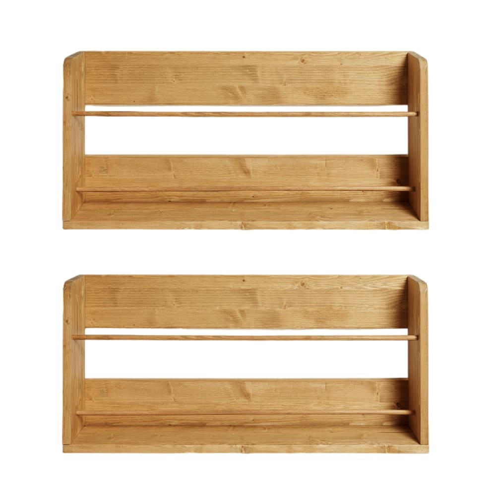 EHUD - Etagère murale pour chaussures en bois (2 unités) marron clair