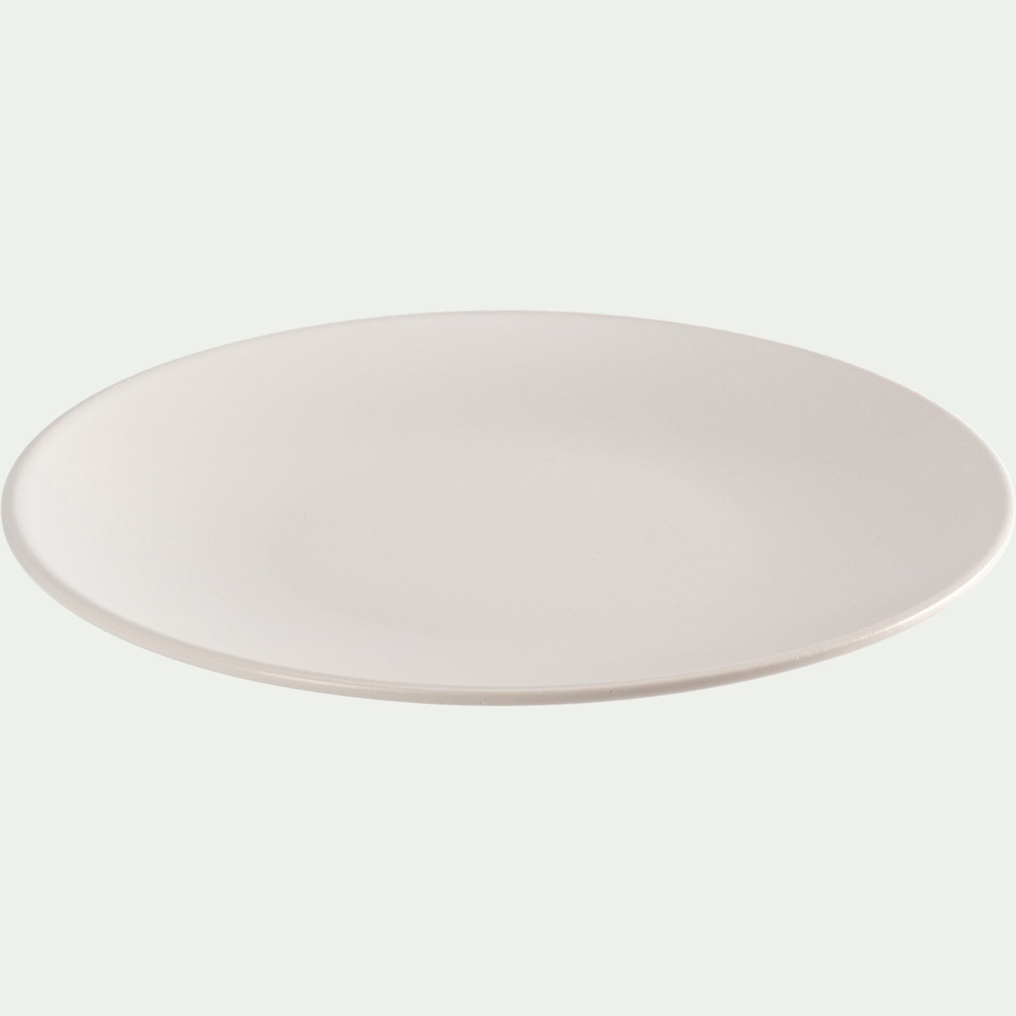 HALIMA - Assiette à dessert en faïence D20cm - blanc ventoux