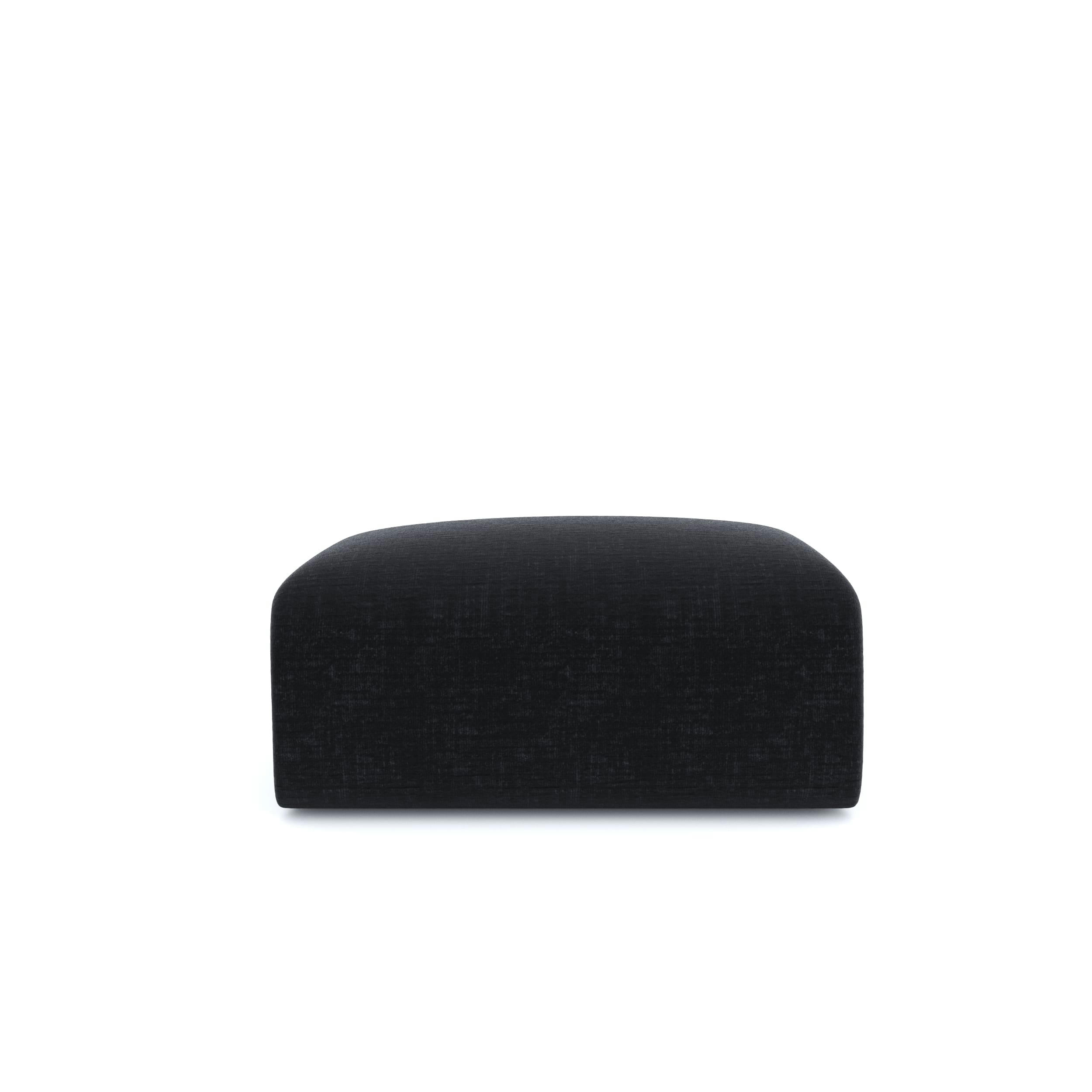 MYRA - Pouf velours texturé anthracite