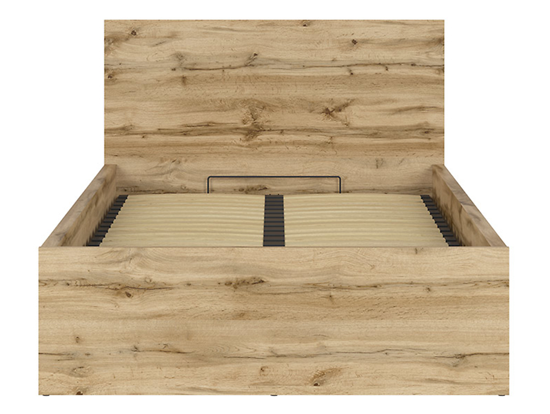 Zestaw łóżko Tetrix dąb wotan ze stelażem i materac Mimas 120x200