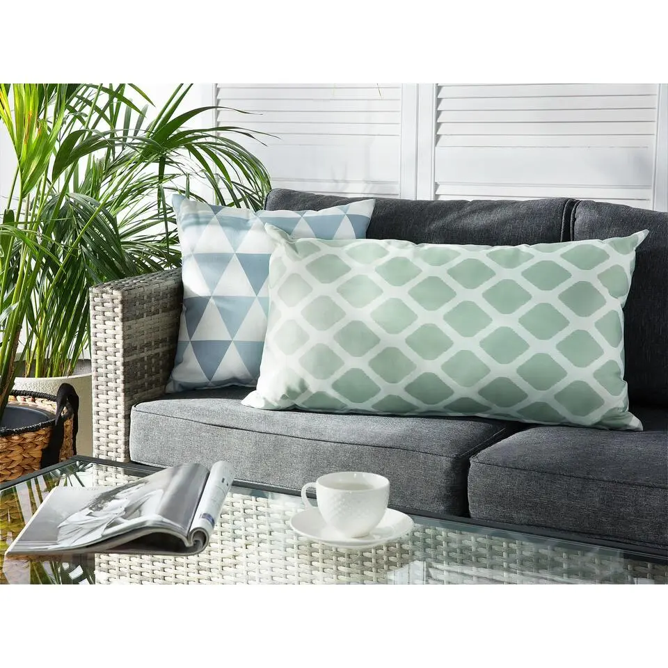 KALAMOS - Tuinkussen set van 2 - Groen - 40 x 70 cm - Polyester