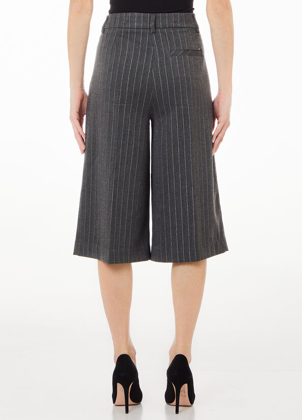Pantaloni culotte gessati