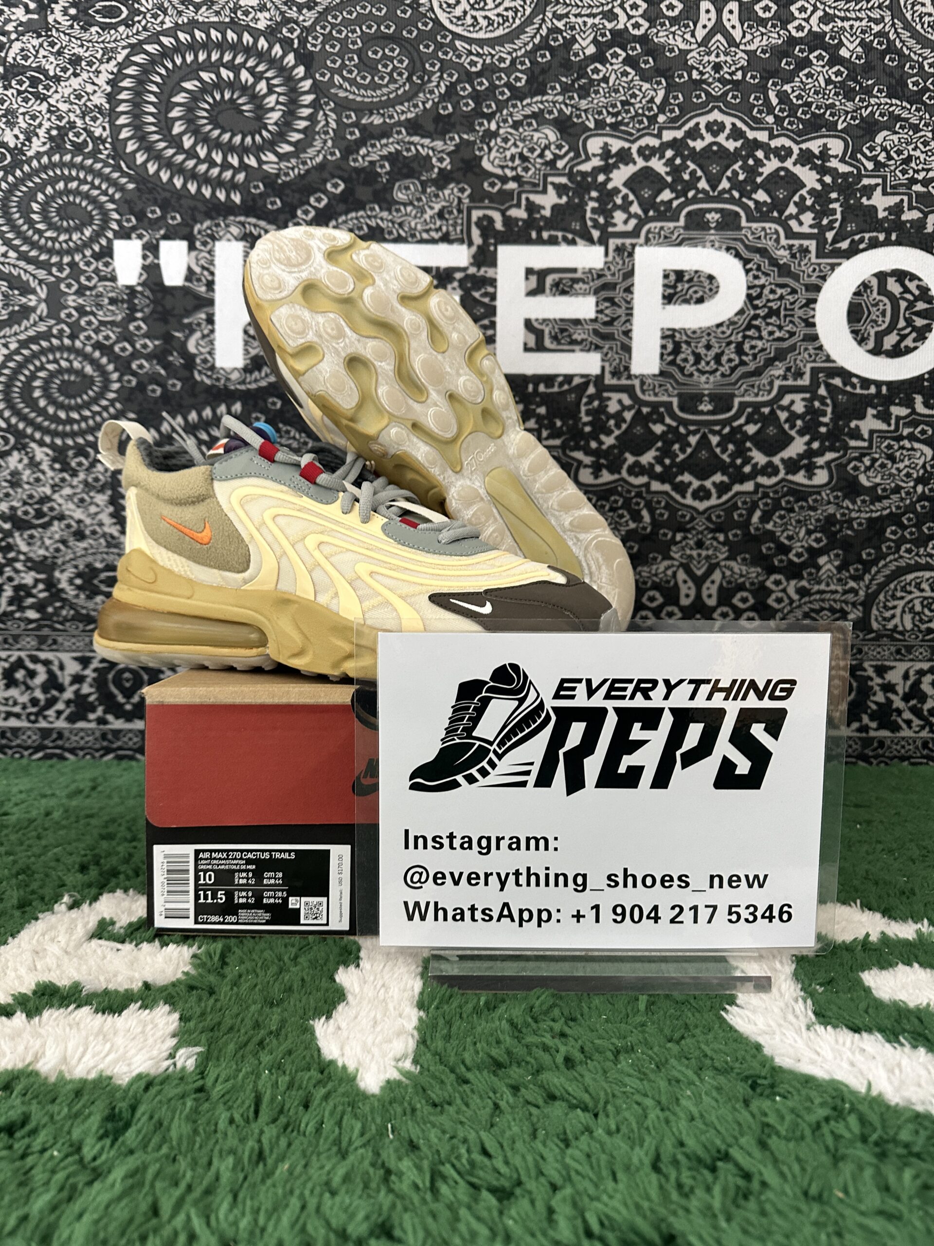 Travis Scott x Nike Air Max 270 React ENG Cactus Trails