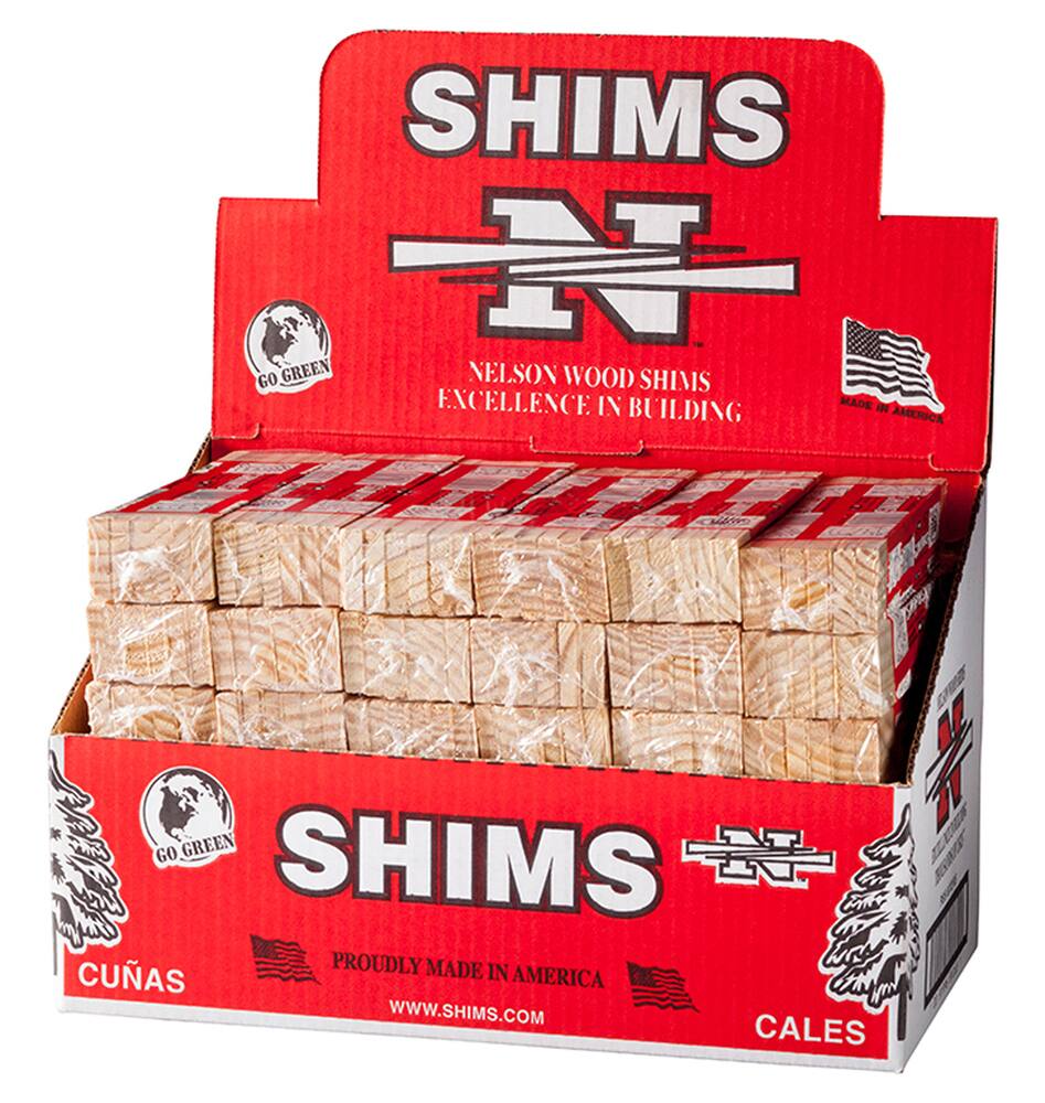 Nelson Pine/Cedar Wood Shims Bundle For Cabinets/Floors/Joints, 8-in, 12-pk
