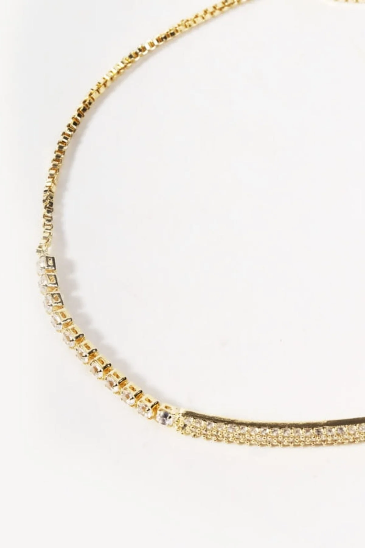 Diamante Gold Bar Bracelet