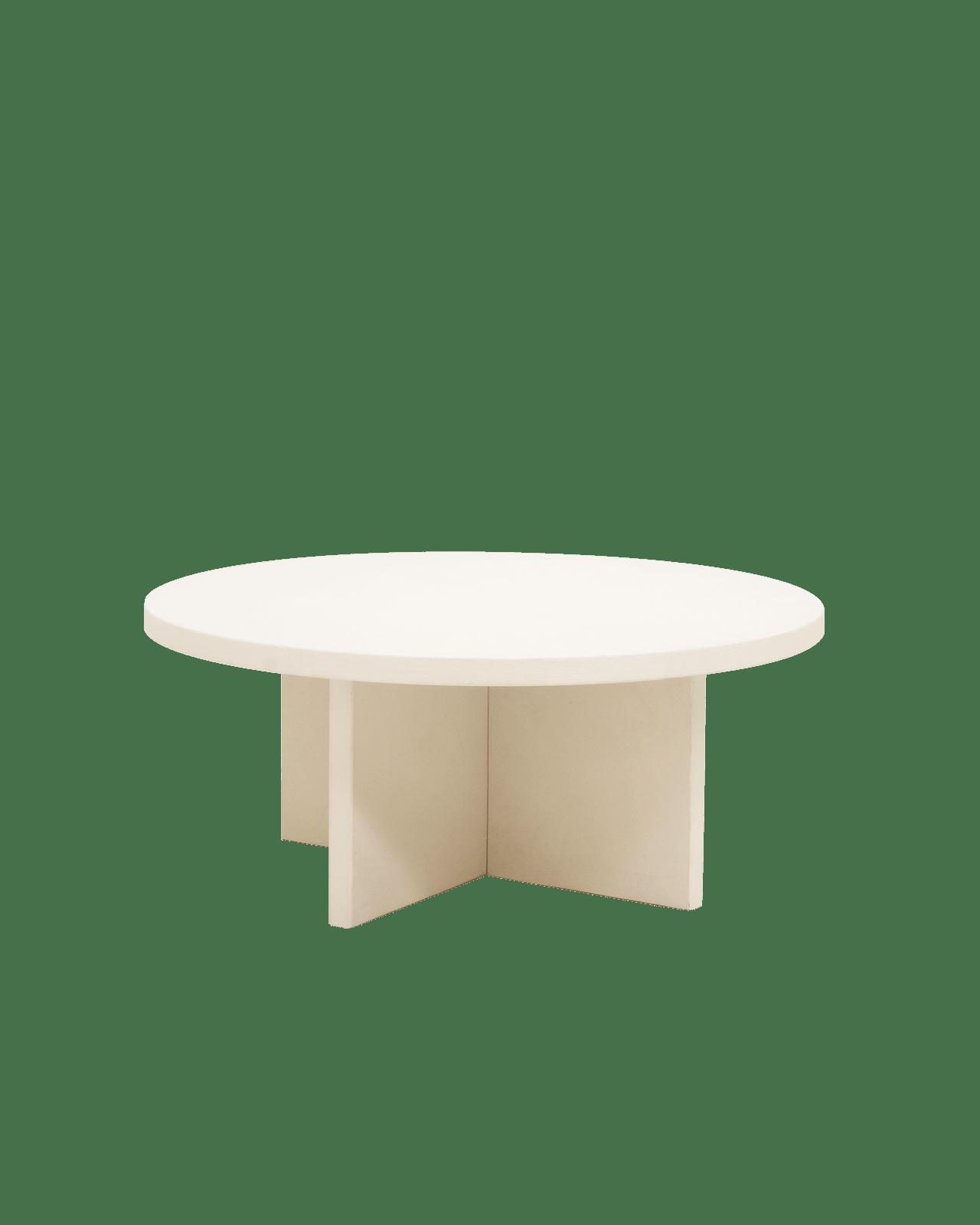 TOKYO - Table basse ronde en microciment blanc cassé de Ø60cm