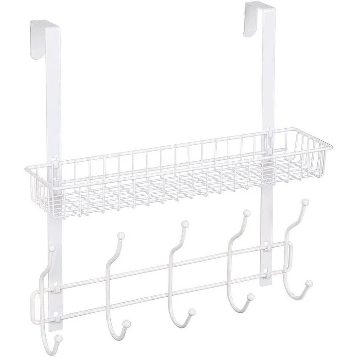 Over The Door Shelf Organizer with 5 Hook