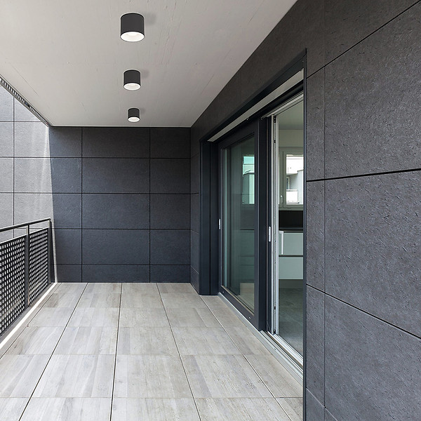 Plafon zewnętrzny Hexa aluminiowy szary