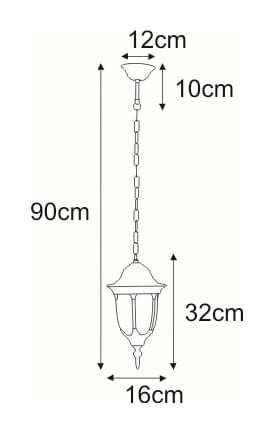 Lampa sufitowa zewnętrzna VASCO czarny 1xE27x60W wym:90x16x16cm IP44 Kaja