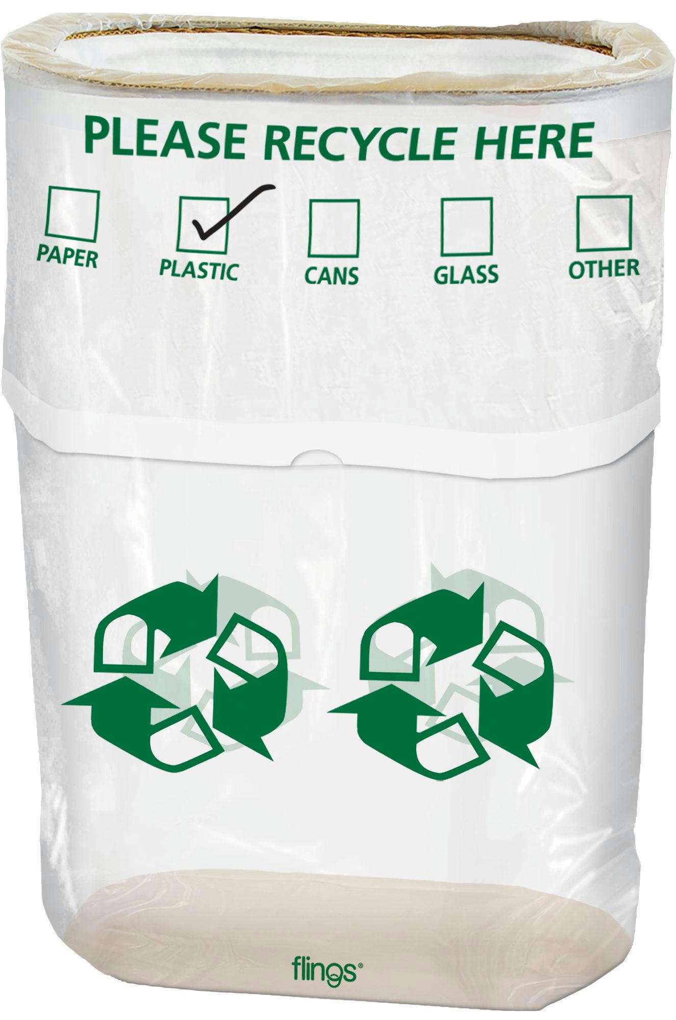 Pop-Up Recycling Bin, Clear, 22-in, for Christmas/Thanksgiving/New Year's Eve/Birthday Party