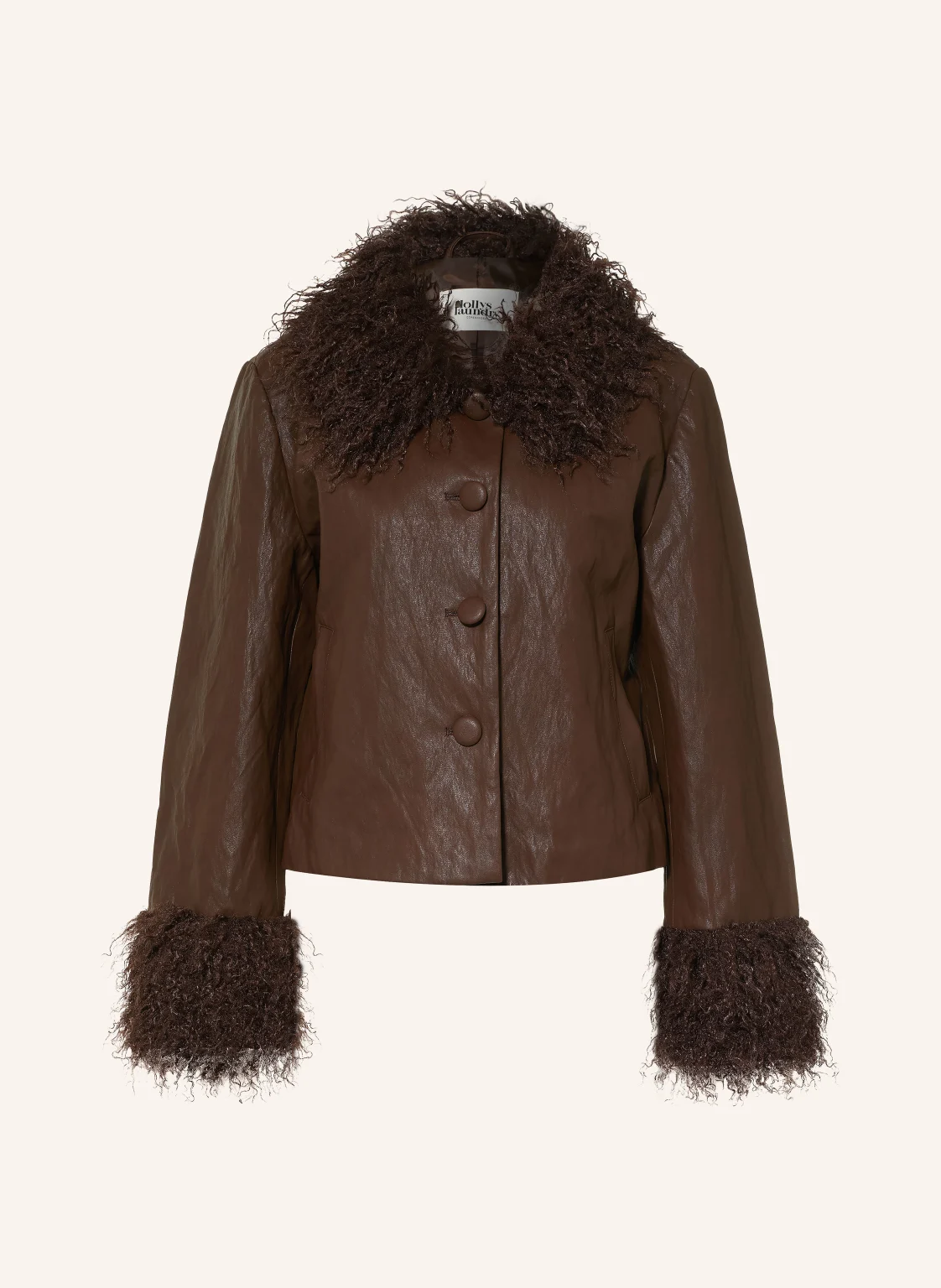 lollys laundry Jacke TRACYLL in Lederoptik mit Kunstfell