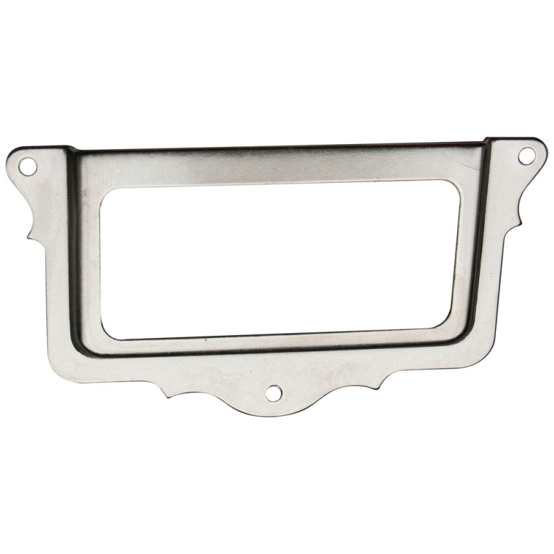 Porte-étiquette en métal nickelé 75 x 43 mm 2 pièces TEKNIBOX