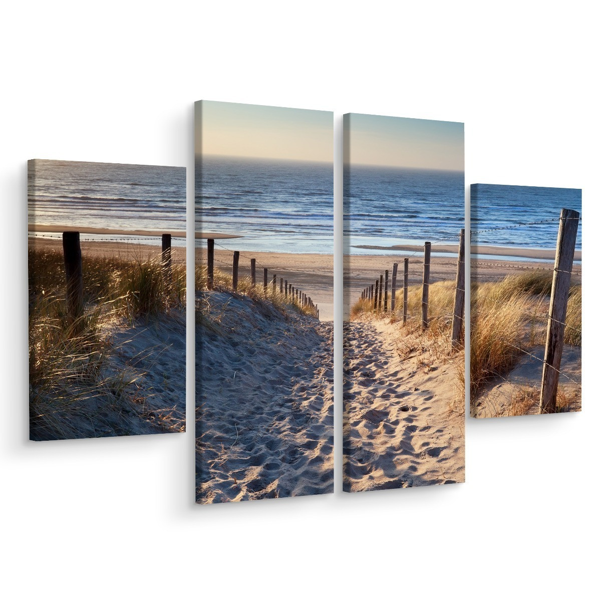 Obraz 4 Częściowy MORZE Plaża Krajobraz 3D 80x60cm
