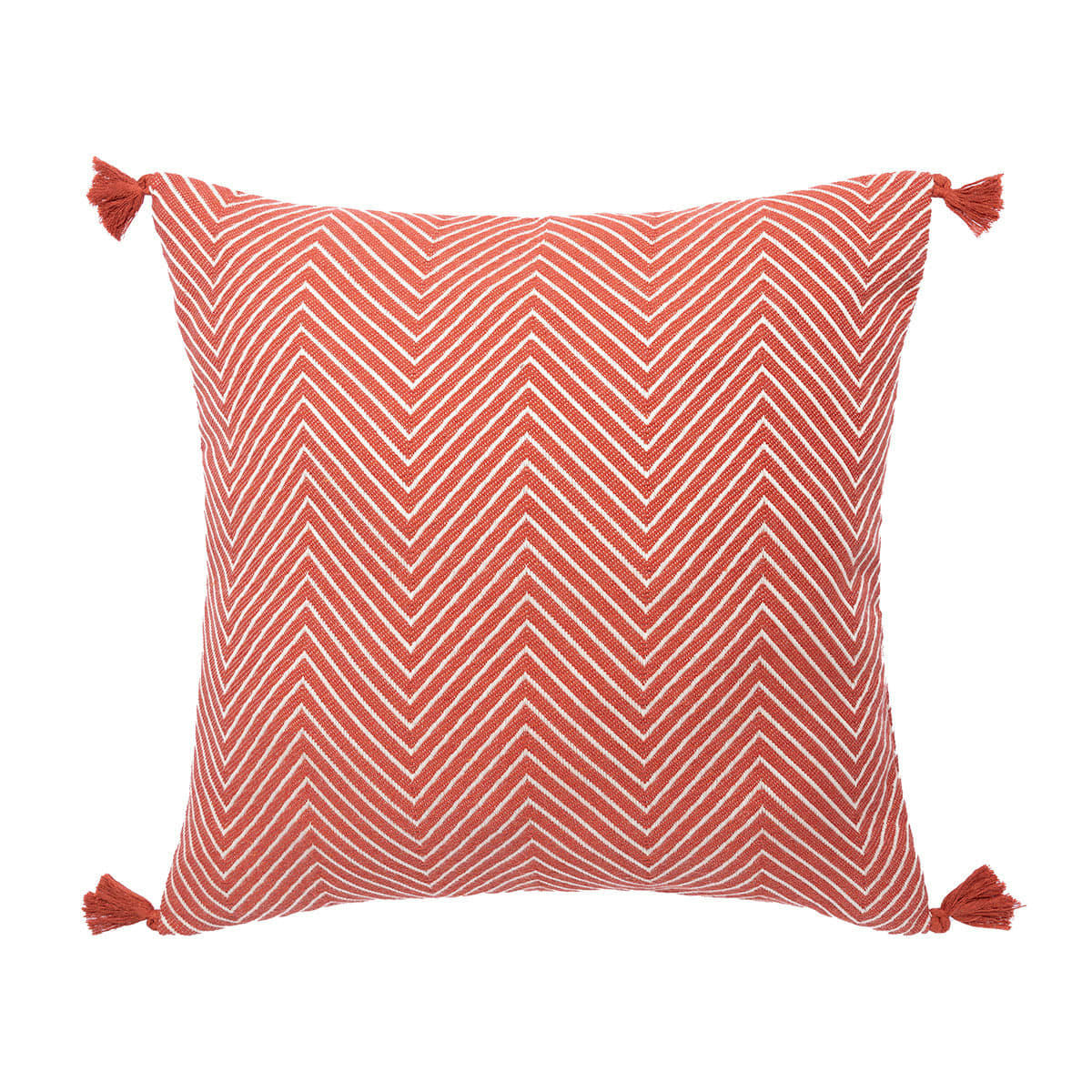 AMSTERDAM - Housse de coussin coton  50x50 terracotta