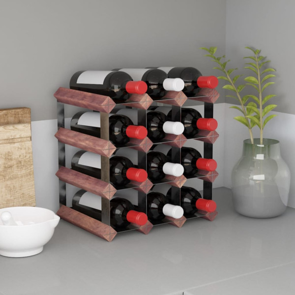 Stojak na wino Brąz Drewno sosnowe vidaXL