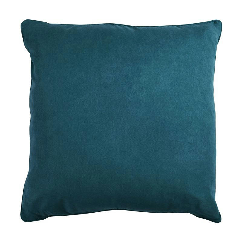 SUEDEN - Coussin de sol en suédine bleu intense 70x70