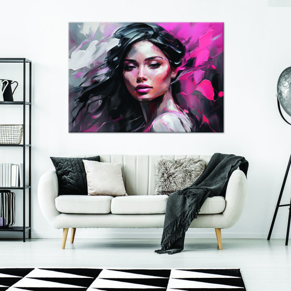 Feeby Obraz na płótnie, Kobieta Glamour Różowy 60x40