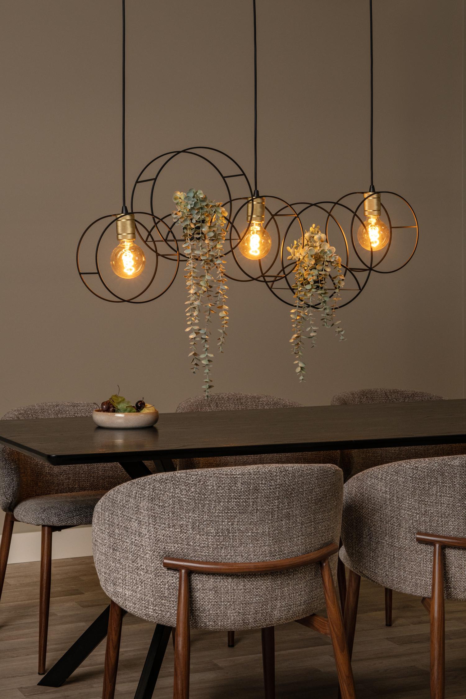Lucide hanglamp CIRCLE - 3xE27 - Zwart