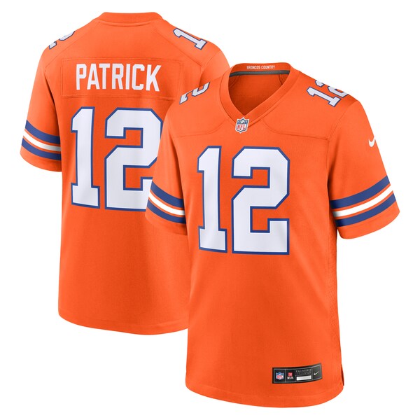Tim Patrick Denver Broncos Nike Mile High Collection 1977 Throwback Player Game Jersey - Orange