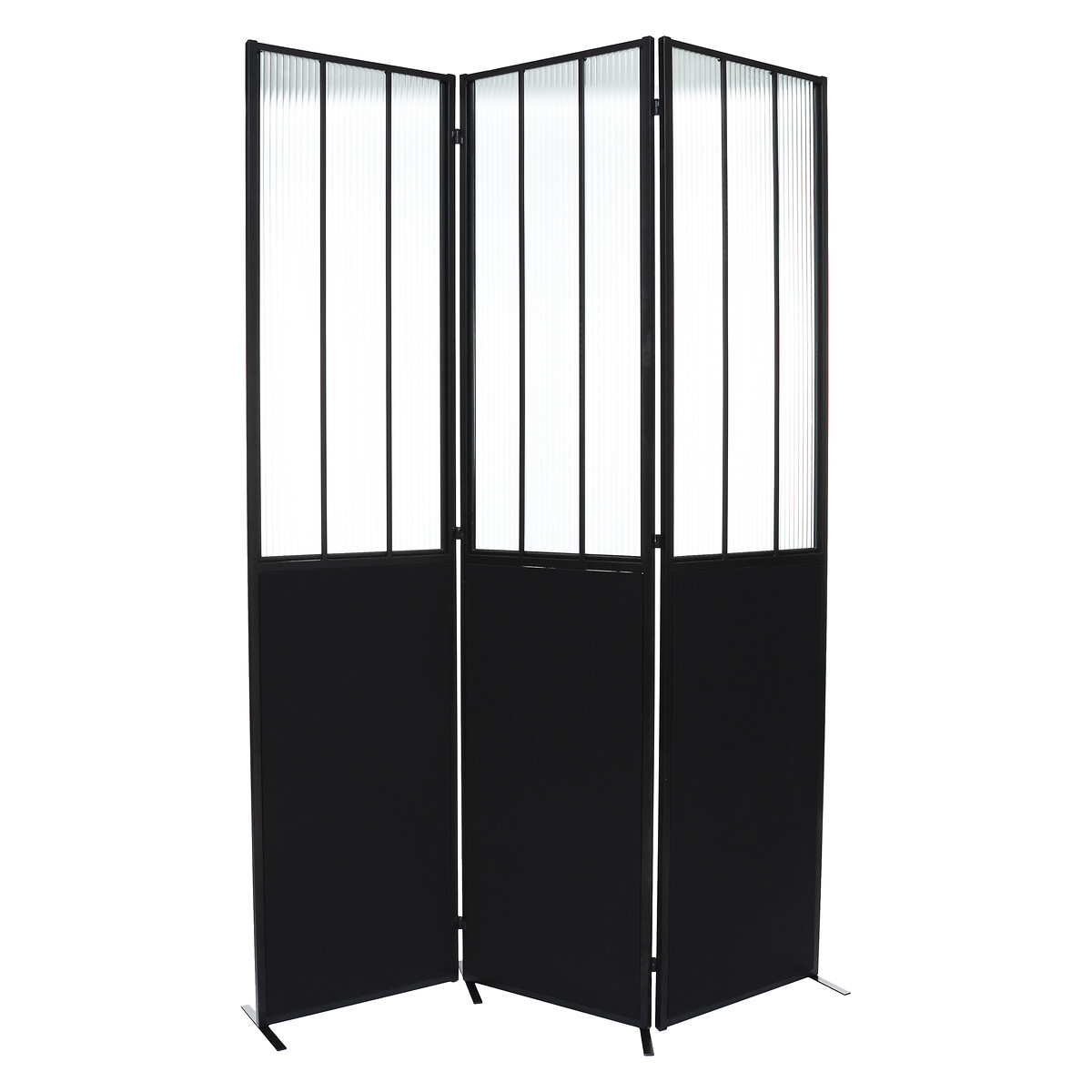 Parawan pokojowy Noam czarny 170x120 cm Industrialny dekoracyjny